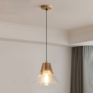 Cone Modern Wood Cluster Pendant Light