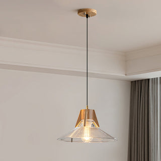Cone Modern Wood Cluster Pendant Light