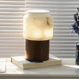 Noah Modern Marble & Wood Table Lamp