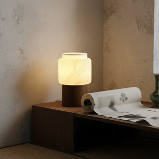 Noah Modern Marble & Wood Table Lamp