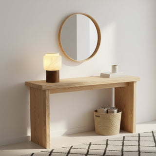 Noah Modern Marble & Wood Table Lamp