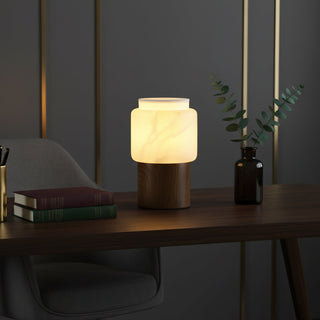 Noah Modern Marble & Wood Table Lamp