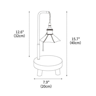Cordero Modern Wood Wooden Stool Table Light