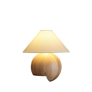 Orbis Space-Saving Wood Table Lamp