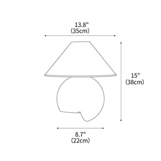 Orbis Space-Saving Wood Table Lamp
