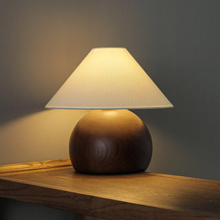 Orbis Space-Saving Wood Table Lamp