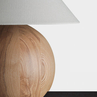 Orbis Space-Saving Wood Table Lamp