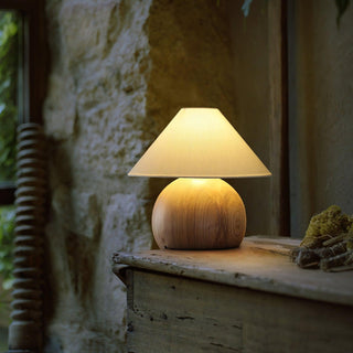 Orbis Space-Saving Wood Table Lamp