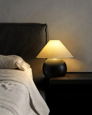 Orbis Space-Saving Wood Table Lamp