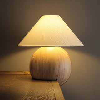 Orbis Space-Saving Wood Table Lamp