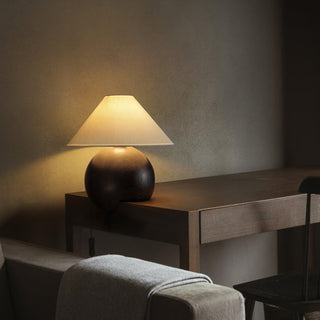 Orbis Space-Saving Wood Table Lamp