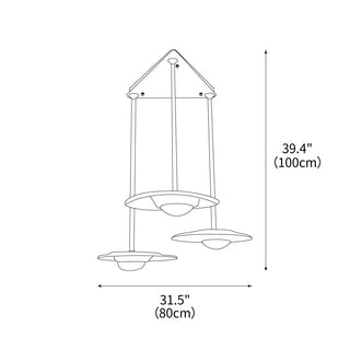 Gable Architectural Wood Chandelier