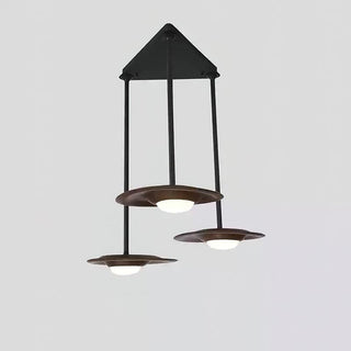 Gable Architectural Wood Chandelier