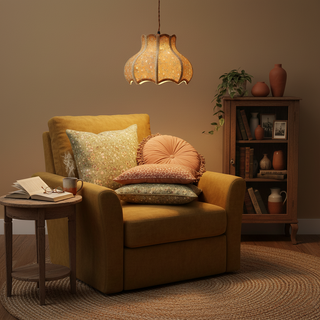 Fable Vintage Fabric Pendant Light