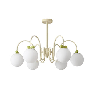 Cream Cherry Serene Metal Chandelier