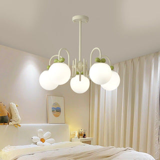 Cream Cherry Serene Metal Chandelier