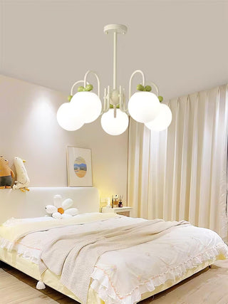 Cream Cherry Serene Metal Chandelier