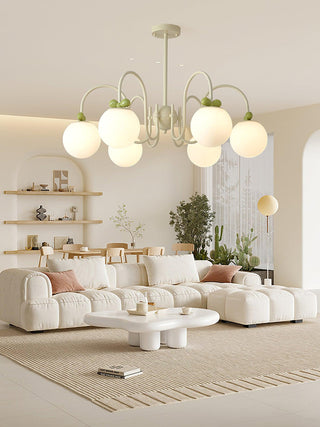 Cream Cherry Serene Metal Chandelier