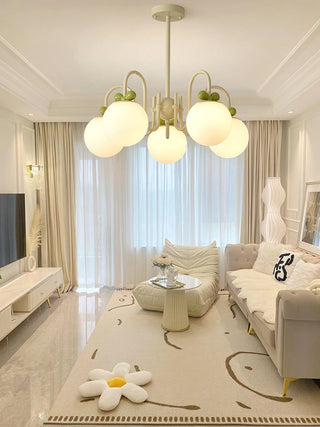 Cream Cherry Serene Metal Chandelier