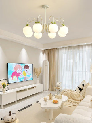 Cream Cherry Serene Metal Chandelier