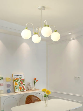 Cream Cherry Serene Metal Chandelier
