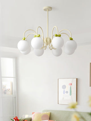 Cream Cherry Serene Metal Chandelier