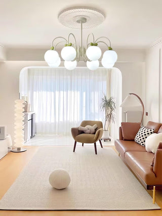 Cream Cherry Serene Metal Chandelier