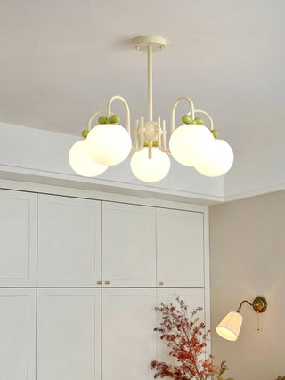 Cream Cherry Serene Metal Chandelier