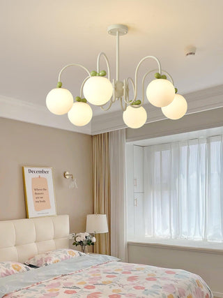 Cream Cherry Serene Metal Chandelier