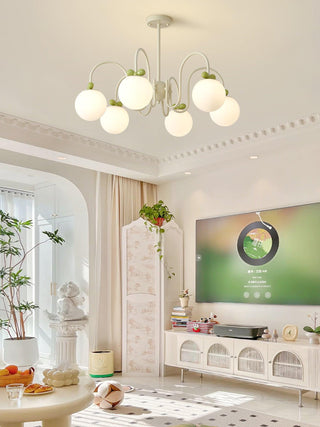 Cream Cherry Serene Metal Chandelier