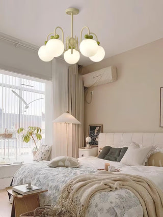 Cream Cherry Serene Metal Chandelier