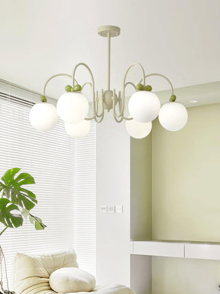 Cream Cherry Serene Metal Chandelier