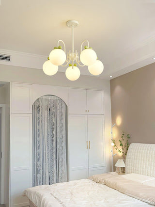 Cream Cherry Serene Metal Chandelier