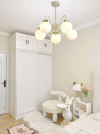 Cream Cherry Serene Metal Chandelier