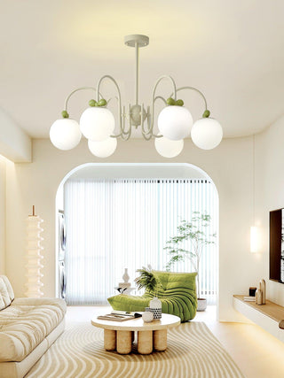 Cream Cherry Serene Metal Chandelier