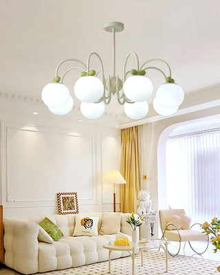 Cream Cherry Serene Metal Chandelier
