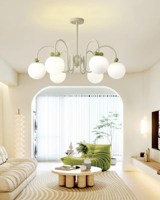 Cream Cherry Serene Metal Chandelier