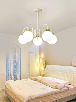 Cream Cherry Serene Metal Chandelier