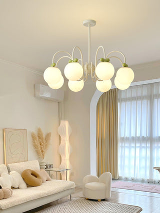 Cream Cherry Serene Metal Chandelier