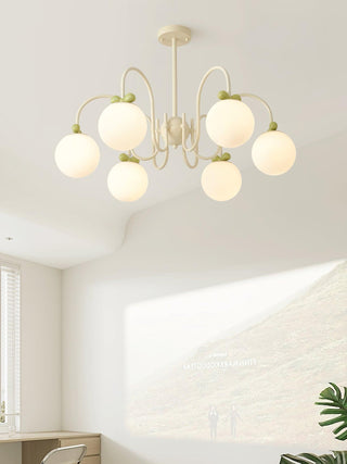 Cream Cherry Serene Metal Chandelier