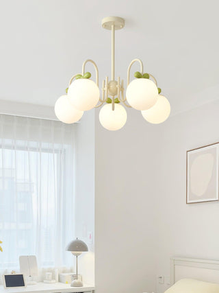 Cream Cherry Serene Metal Chandelier