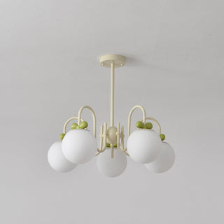 Cream Cherry Serene Metal Chandelier