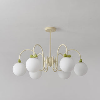 Cream Cherry Serene Metal Chandelier