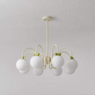 Cream Cherry Serene Metal Chandelier