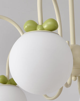 Cream Cherry Serene Metal Chandelier