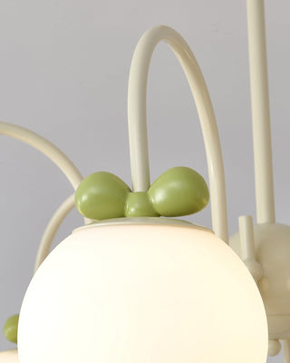 Cream Cherry Serene Metal Chandelier