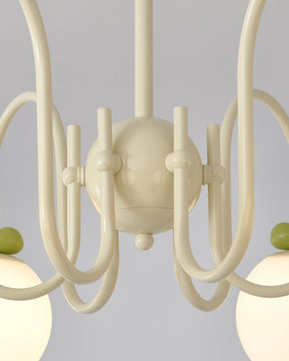 Cream Cherry Serene Metal Chandelier