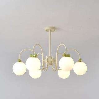Cream Cherry Serene Metal Chandelier