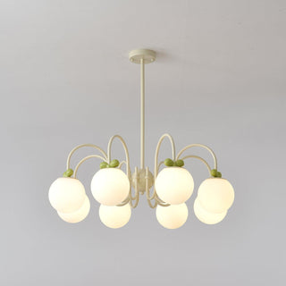 Cream Cherry Serene Metal Chandelier