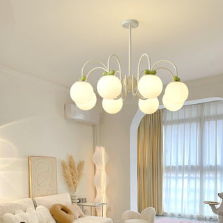 Cream Cherry Serene Metal Chandelier